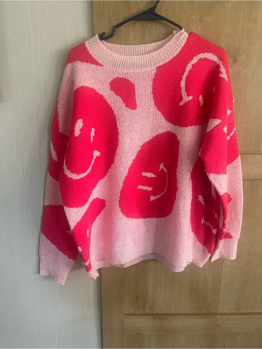 Altar'd State Smiley Brianna Boxy Oversized crewneck sweater